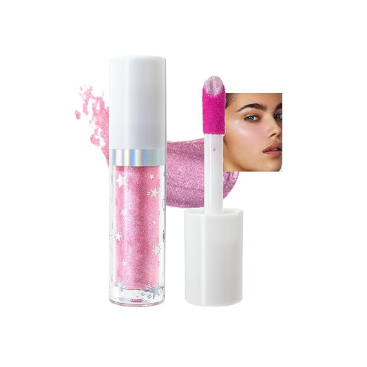 Marble Liquid Blush, Long-lasting Liquid Blush for Cheeks with High-pigment Color, Lightweight & Buildable Formula, Creates A Soft, Shimmery Finish (#04)