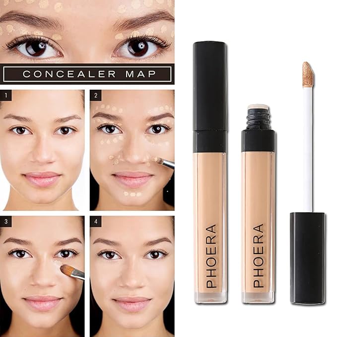 2PC Foundation Makeup&Liquid Concealer,Naturally Liquid Foundation,Full Coverage Mattle Oil-Control Concealer,Multi-Use Makeup Concealer for Acne,Dark Circles(A101+101, 30ml+3ml)