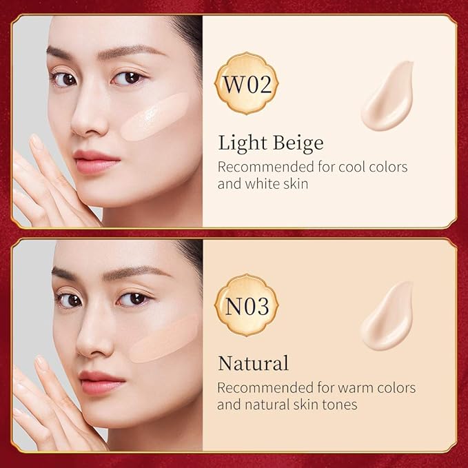 zeesea [Palace Identity Air Cushion BB Cream Moisturizing Foundation Waterproof Concealer Long Lasting Brighten Makeup Natural Cover (N03#Natural)