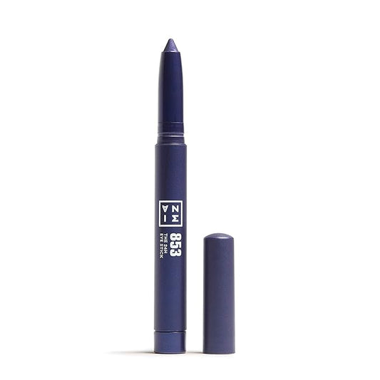 3INA The 24H Eye Stick - Creamy, Waterproof Formula - 2 In 1 Eyeshadow And Eyeliner - Highly Pigmented Shades - 24 Hour Long Lasting - Matte, Sparkly Or Metallic Finish - 853 Dark Blue - 0.049 Oz