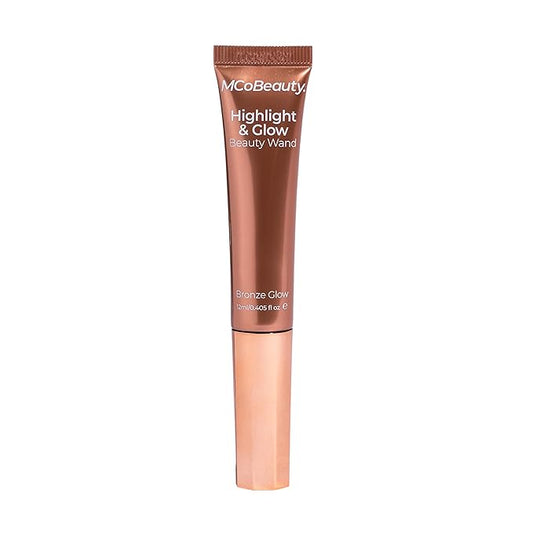 MCoBeauty Highlight & Glow Beauty Wand, Bronze Glow, Luminous Highlight for Radiance Skin, Vegan, Cruelty Free Cosmetics