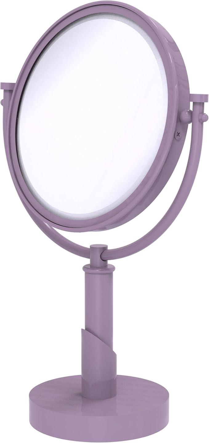 Allied Brass TR-4/5X-LVN Tribecca Collection 8 Inch Vanity Top Make-Up Mirror 5X Magnification, Lavender