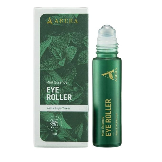 Abera Eye Roller Serum for Men – Cooling Roller for Puffy Eyes & Dark Circles, Under Eye Treatment with Mint Essence, Vitamin C & Peptides, 0.34 Fl Oz
