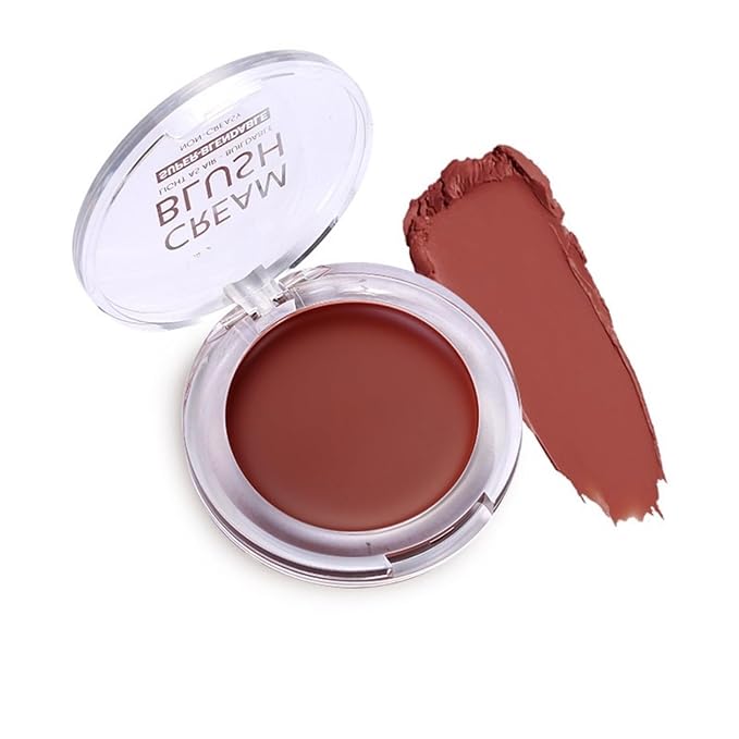 MAEPEOR Cream Face Blush 8 Color Lightweight Smooth Natural Look Matte Face Blush Long-Lasting Buildable Blusher for Cheeks (106 Sunset)