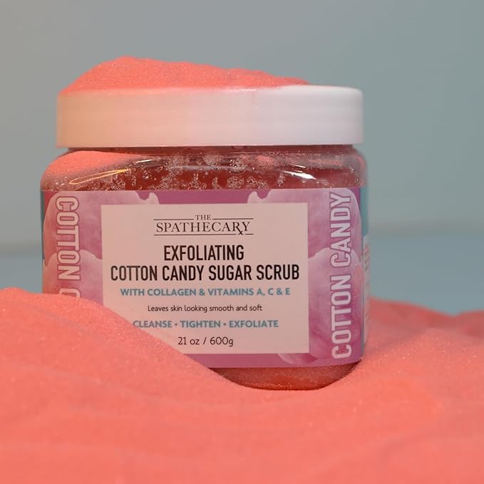 Body Scrub, Exfoliating-Nourishing-Refreshing-Smoothing Body Care 21 oz. (21 oz, Cotton Candy)