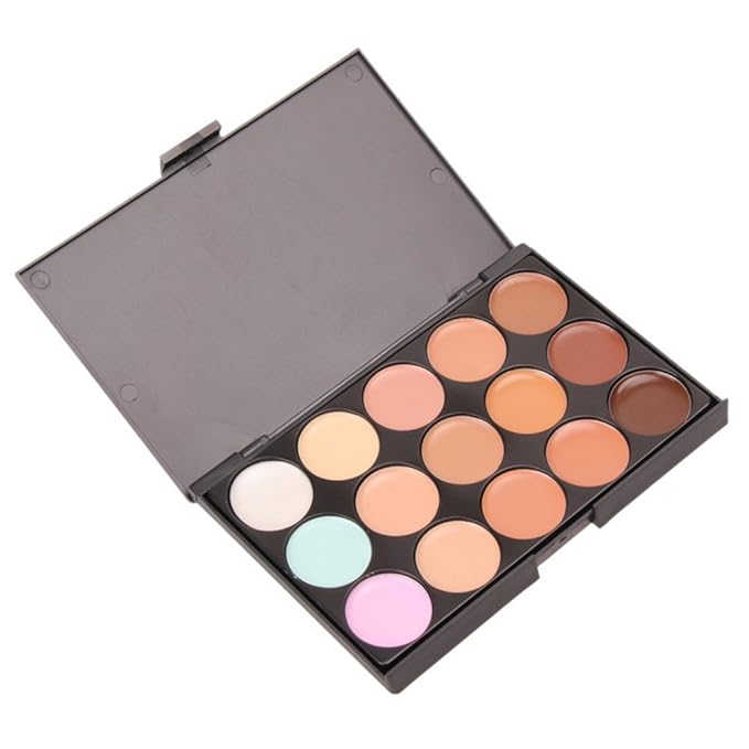15 Color Cream Concealer Camouflage Makeup Palette Contouring Kit #1 - Perfect for Professional and Daily Use