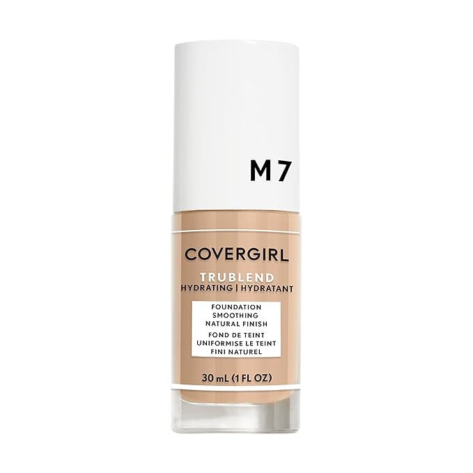 COVERGIRL truBlend Liquid Foundation Makeup Soft Honey M7, 1 oz (packaging may vary)