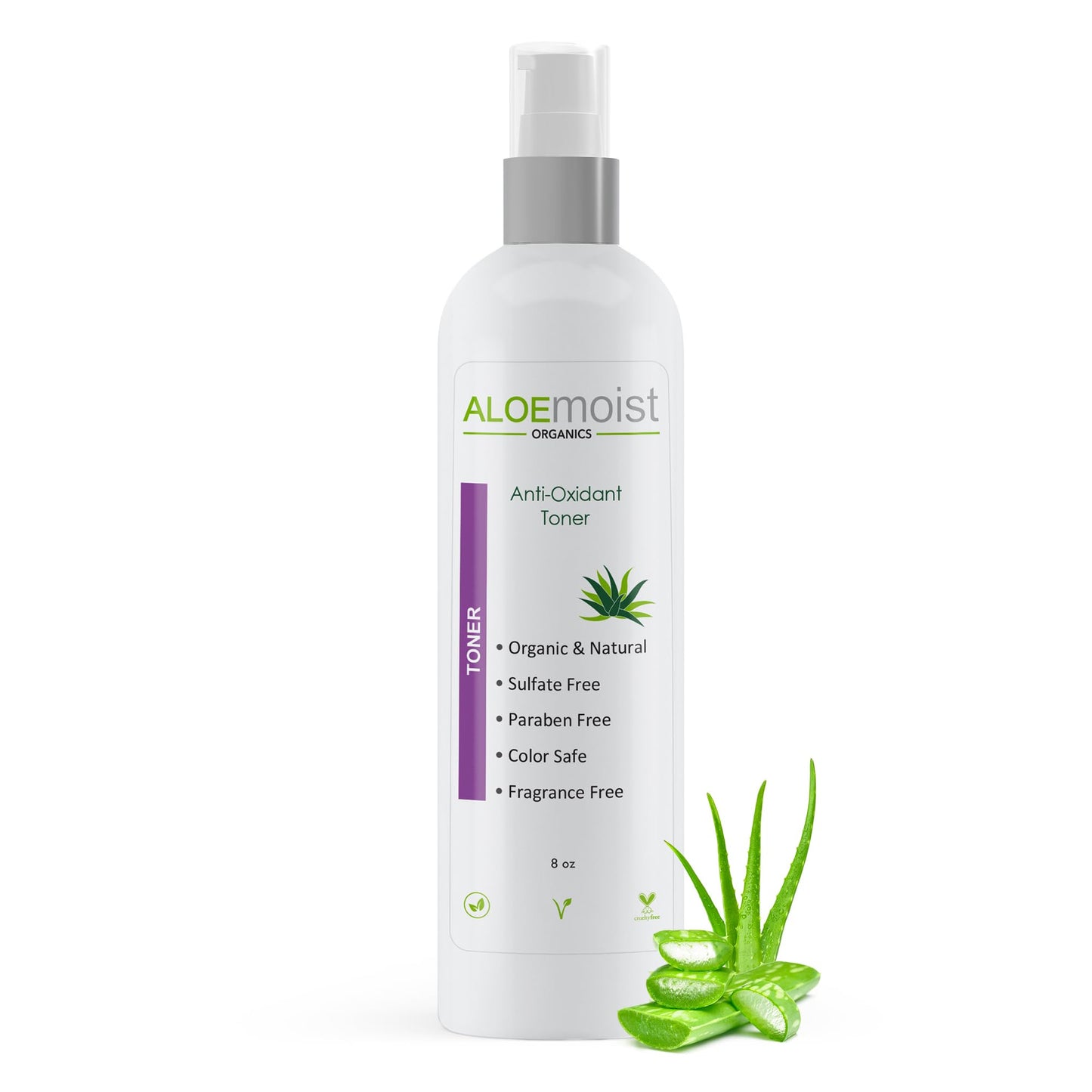 Aloe Vera Toner for Sensitive Skin: Hydrating Facial Toner for Women Anti Aging Dry, Oily & Acne Prone Skin with Soothing Aloe Vera, Pore Minimizing Witch Hazel, pH Balancing Antioxidant Green Tea 8oz