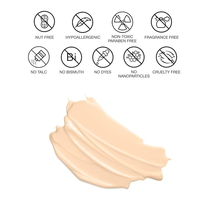 bellapierre Makeup Base | Waterproof, Long Lasting Formula | Flawless Complexion | Hypoallergenic & Safe for All Skin Types | Non-Toxic and Paraben Free | Oil and Cruelty Free - 0.3-Ounce