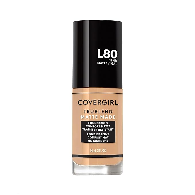 COVERGIRL TruBlend Matte Made Liquid Foundation, True Ivory, 1 Fl Oz (Pack of 1)