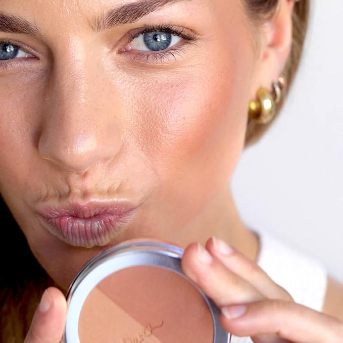 Ere Perez - Natural Rice Powder Bronzer + Contour | Oil Absorbing, Velvet Shimmer Finish, Medium Coverage | Sunflower + Chamomile Oil, Vitamin E | Vegan, Cruelty-Free, Clean Beauty (Tulum)