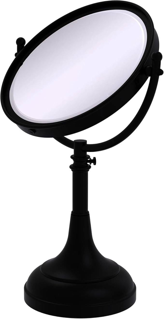 Allied Brass DM-1/5X-BKM 8-Inch Table Mirror with 5X Magnification, Matte Black