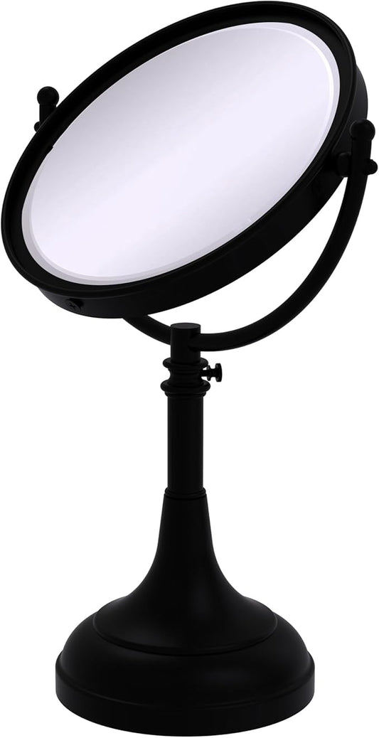 Allied Brass DM-1/2X-BKM 8-Inch Mirror with 2X Magnification, 17-23-1/2-Inch H, Matte Black