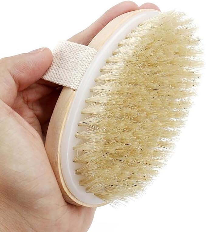 2 Pcs Dry Brushing Body Brushes Body Exfoliating Scrub Brush Shower Massage Brush Leg Circulation Brush Body Wash Scrubber Brush