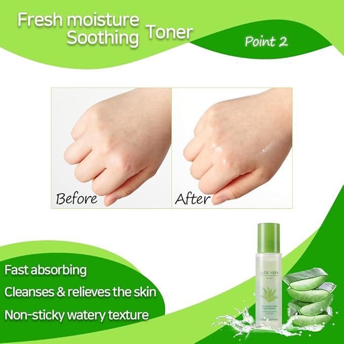 Nature Republic Soothing Moisture Aloe Vera Gram 1 (5.24 Fl Oz (Pack of 1), Toner(NEW Ver.))