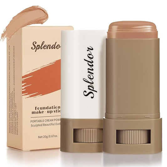 Splendor Serum Enhanced Skin Tinted Balm, Solid Tinted Moisturizing Serum Contour Stick Foundation Face Stick splendor balm, Natural Makeup for Women（3#）