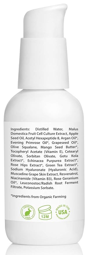 Amara Beauty Anti Aging Face Cream Moisturizer with Resveratrol & Peptides, 2 fl. oz.