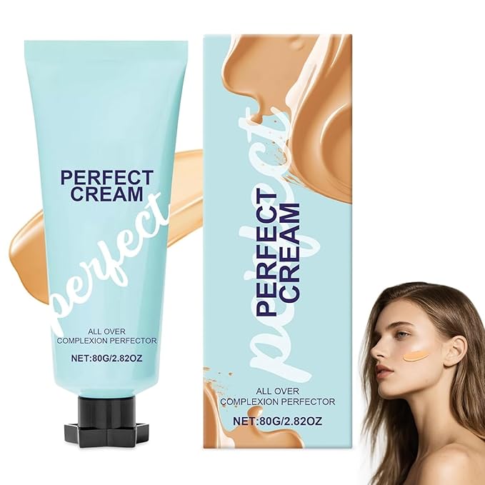 Supreme CC Waterproof Concealer Cream, Creme All-Over Complexion Perfector, Hydrating Full Coverage Concealer, Long-Lasting CC Cream Foundation, Transfer-Resistant Skin Tint