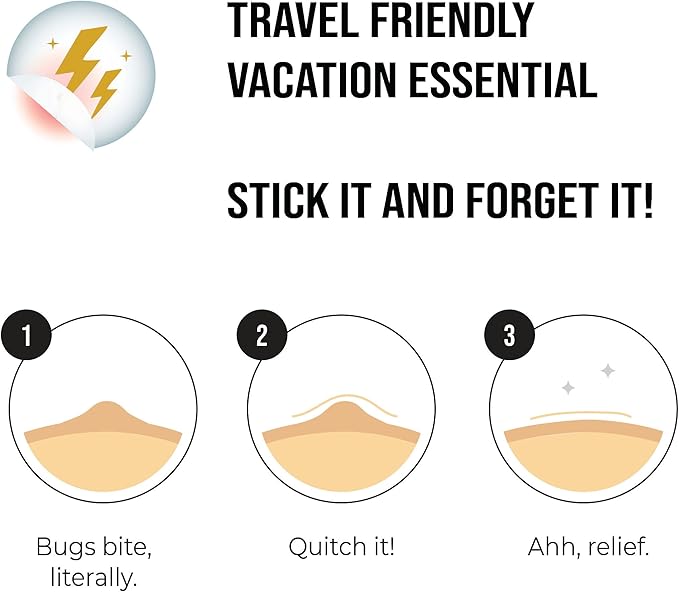 quitch Mosquito Bite Relief Magic Theme Patches, Bug Bite Anti Itch Cream Alternative for Kids and Baby, Insect Bite Relief, After Bite Relief, Travel Essential for Summer Camp, Cruise and Outdoors