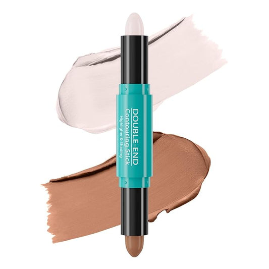 Dual-Ended Contour Stick, Face Shaping & Contouring Stick, Highlighter Makeup Pen for All Skin Tones