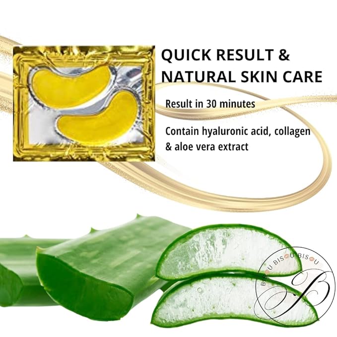 24K Gold Under Eye Patches, Eye Mask,Eye Patches for Puffy Eyes and Collagen Face Cream