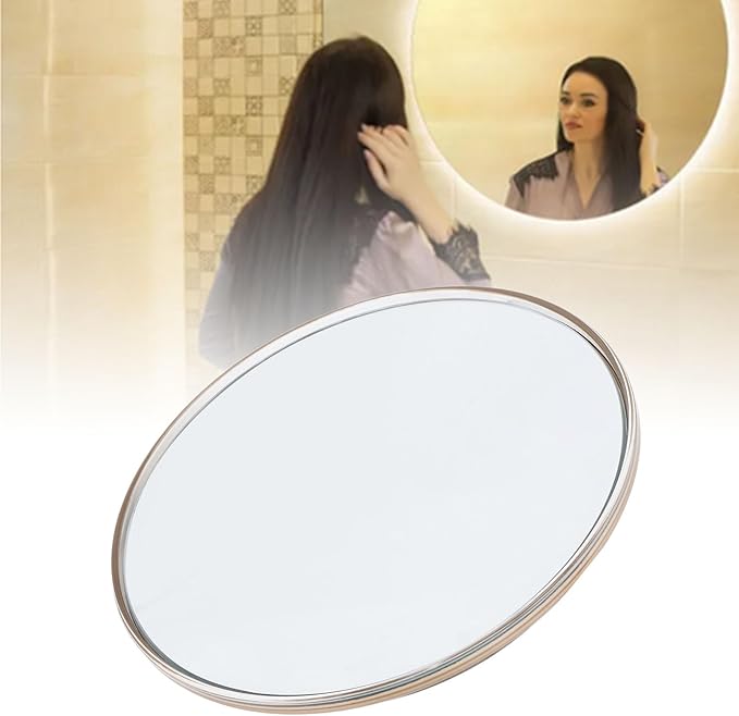 30X Magnifying Mirror, 6 Round Makeup Mirror, Wall Mounted Compact Mirror, 3 Suction Cups Magnifier Travel Essential, Use for Facial Makeup Cosmetic Absorption Shaving (Gold)