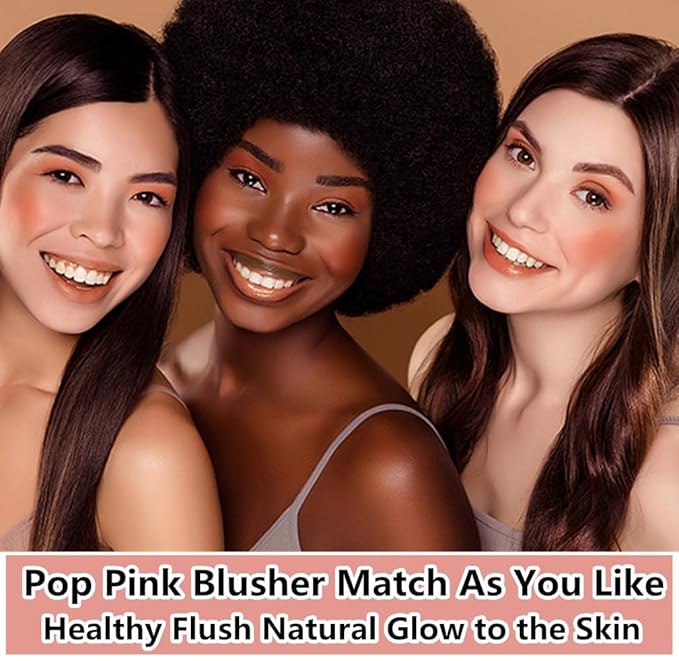 Go Ho Liquid Blush Beauty Wand - Soft Cream Makeup for Cheeks Contouring With Cushion Applicator - Easy to Blend, Long Lasting, Smooth Natural Dewy Finish - 01# Bliss Pink