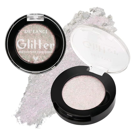 Afflano Glitter Eyeshadow - Sparkle Shimmer Duo Chrome Holographic High Pigmented Multichrome Chameleon Pink Face Highlighter