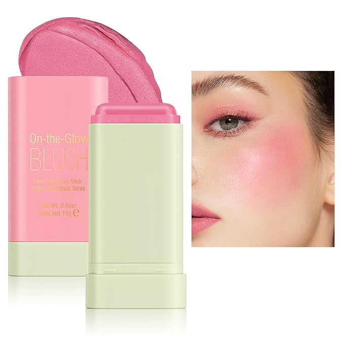 MIELIKKI Cream Blush Stick for Cheeks, Multi-Use Moisturizer Stick Blush, Luxuriously Blendable Color, Natural Dewy Finish, Soft Pink Blush Color, Long Lasting, Waterproof