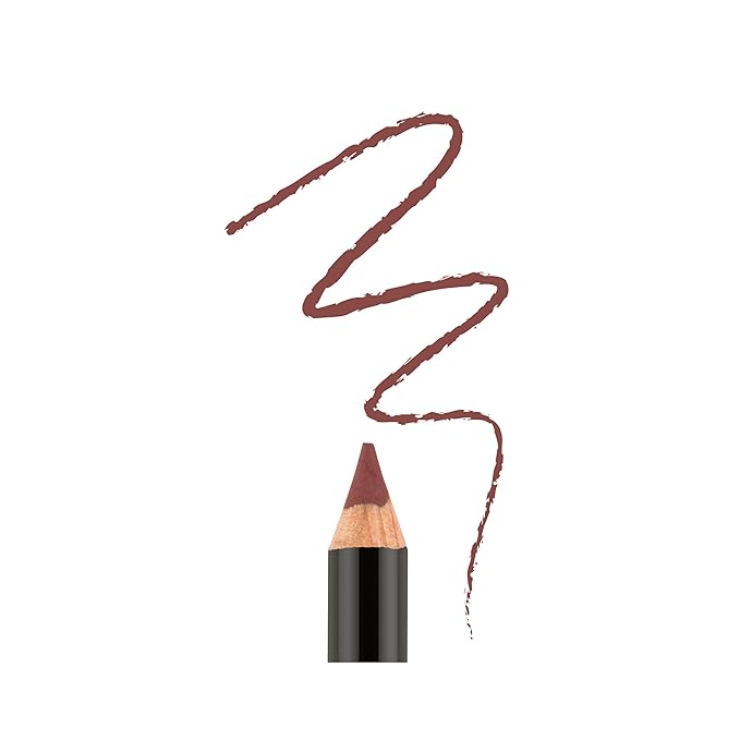 Bodyography Rosewood Lip Pencil | Wooden Lip Liner Pencil with Coconut Oil, Vitamin E & C | Long-Lasting, Matte Liner for Definition & Color | Makeup Essential for Smooth Lip Contour