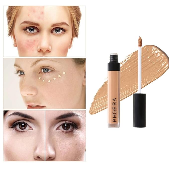 AQUAPURITY PHOERA Liquid Concealer Full Coverage Makeup Face Moisturizer Foundation Conceal Under Eye Dark Circles (108 AMANDE)