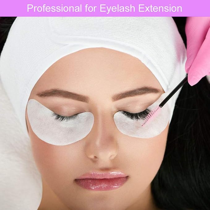55 Pairs Set, Under Eye Hydrogel Pads, Professional Lint Free Eye Mask Eyelash Extension Gel Patches Kit for Adhesive Lash Beauty Tool (Purple)