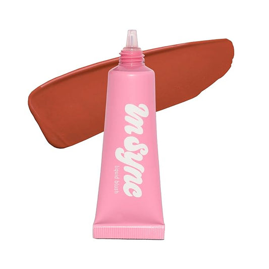 Half Caked In Sync Liquid Blush - Pigmented, Long-Lasting, Multi-Use Liquid Color - Lightweight, Natural Finish - Fragrance-Free, Clean, Vegan & Cruelty-Free, 15ml (Brown Sugar)