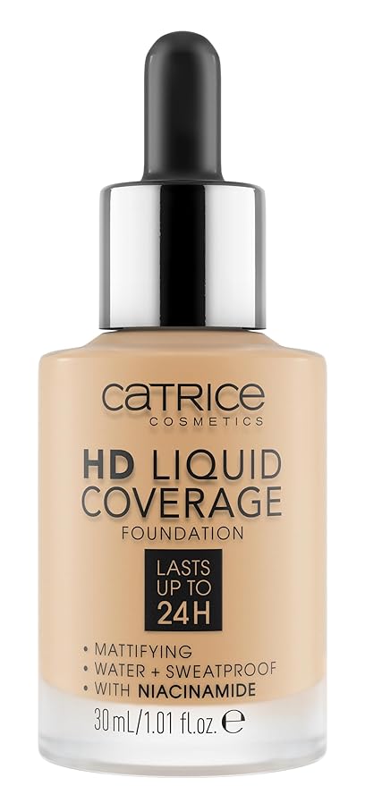 Catrice | HD Liquid Coverage Foundation | High & Natural Coverage | Vegan & Cruelty Free (036 | Hazelnut Beige)