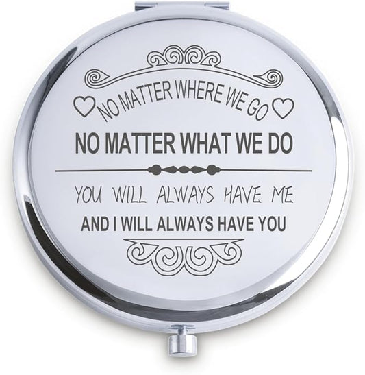 Personalized Gifts for Women Girls, Inspirational Compact Mirrors, 2025 Graduation Gifts for Her, Unique Mothers Day Birthday Gifts for Mom Sister Wife Daughter Niece, Friendship Gifts for Friends