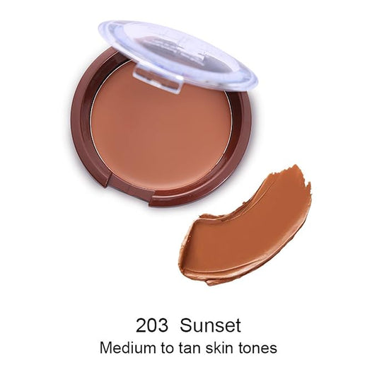 MAEPEOR Matte Cream Bronzer 6 Colors Face Sculpting Contour Bronzers Palette Long Lasting SweatProof Face Bronzer (03 Sunset)
