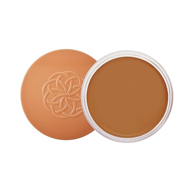 YENSA Silk Bronzing Base Cream Bronzer - Makeup Bronzer Cream with Peptides and Superfoods for a Lightweight Sunkissed Glow - Brightens & Helps Reduce Appearance of Fine Lines - Sunlit Glow (1 oz)