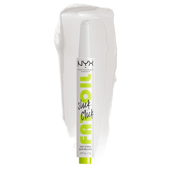 NYX PROFESSIONAL MAKEUP Fat Oil Slick Click, Lightweight, Buildable Pigmented Vegan Lip Balm - Going Live