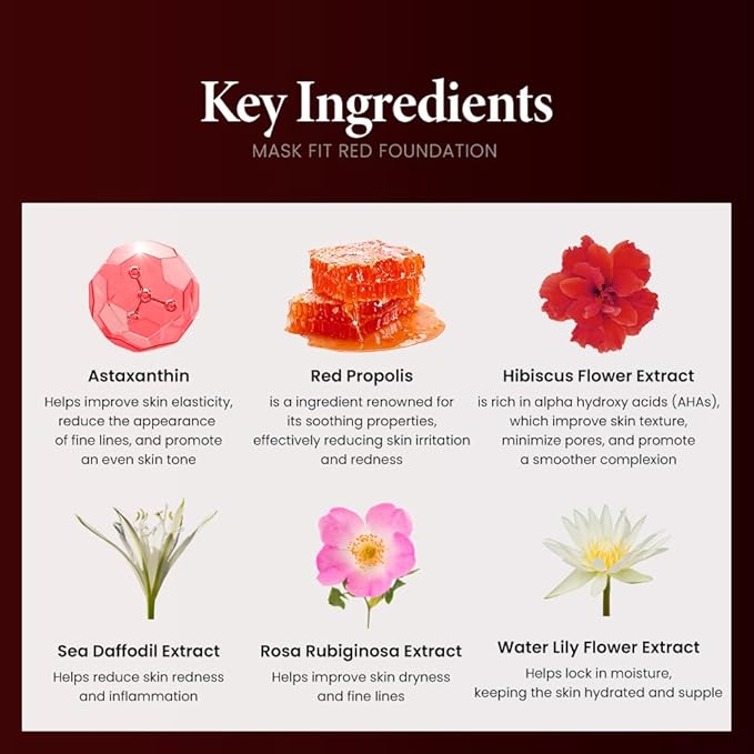 TIRTIR Mask Fit Red Foundation | High Coverage, Long-Lasting, Lightweight, Buildable Coverage, Radiant Semi-Matte Finish, All Skin Types, Korean Foundation, 17 Porcelain