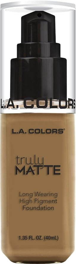 L.A. COLORS Truly Matte Foundation, Warm Caramel CLM362