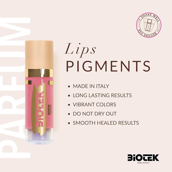 Biotek Lip Pigment for Permanent Makeup - Natural Antique Pink Lip Color - Made in Italy - Parfum 0,61 fl.oz.