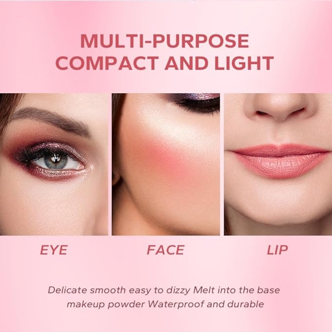 BEAUTY GLAZED Waterproof Matte Liquid Blush Stick Lightweight Cream Blush Moisturising Easy to apply Liquid Blush Multi-purpose Eyes lips Face Beauty Blush # 101