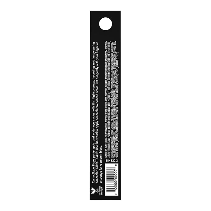 e.l.f. Hydrating Camo Concealer, Covers Blemishes & Under-Eye Circles, Full-Coverage & Delivers A Satin Finish, Vegan & Cruelty-Free, Medium Golden