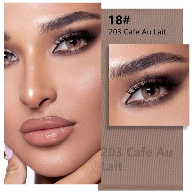 Matte Singe Eye Shadow Palette Makeup, Matte Light Cocoa Monochrome Eyeshadow For Old Women, Mini Singe Pressed Pigmented Waterproof Sombras Para Ojos, Vegan, Talc, Paraben&Cruelty Free, 18