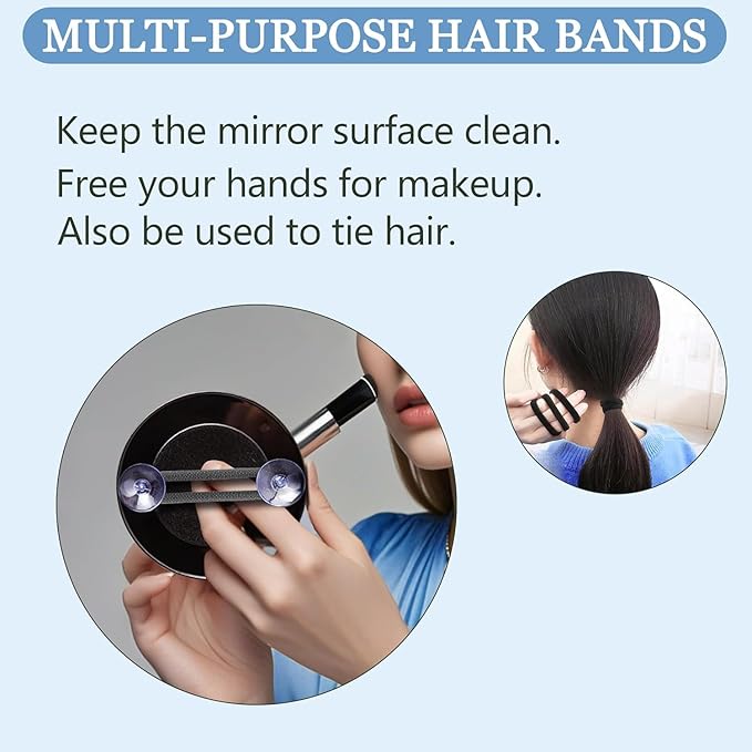 Magnifying Mirror Set, 10X/20X/30X Magnification, 3.5 Inch, 3-Piece, Black