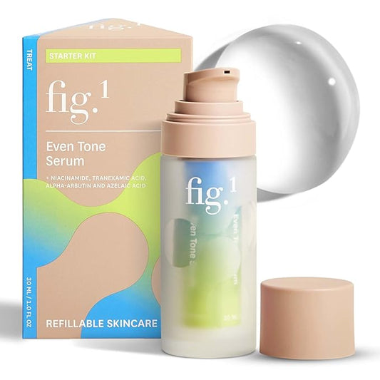 Fig.1 Even Tone Serum for Dark Spots & Uneven Skin Tone, Daily Face Serum with Niacinamide, Azelaic Acid, Tranexamic Acid & Alpha-Arbutin, Fragrance-Free, Safe for Sensitive Skin, 30ml