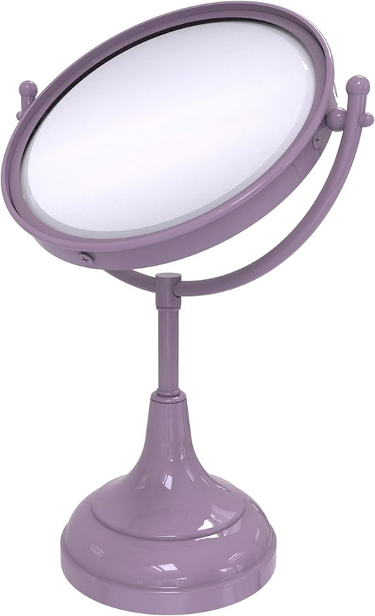 Allied Brass DM-2/3X-LVN 8 Inch Vanity Top Make-Up Mirror 3X Magnification, Lavender