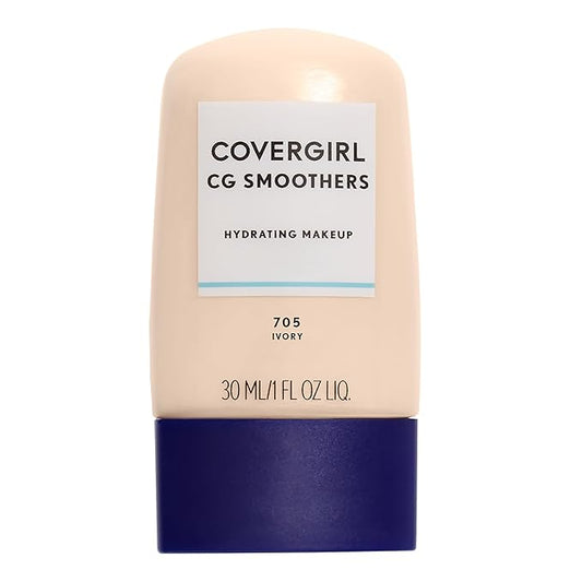 COVERGIRL Smoothers Hydrating Makeup Foundation, Natural Ivory, 1 Fl Oz, 1 Pack, Hydrating