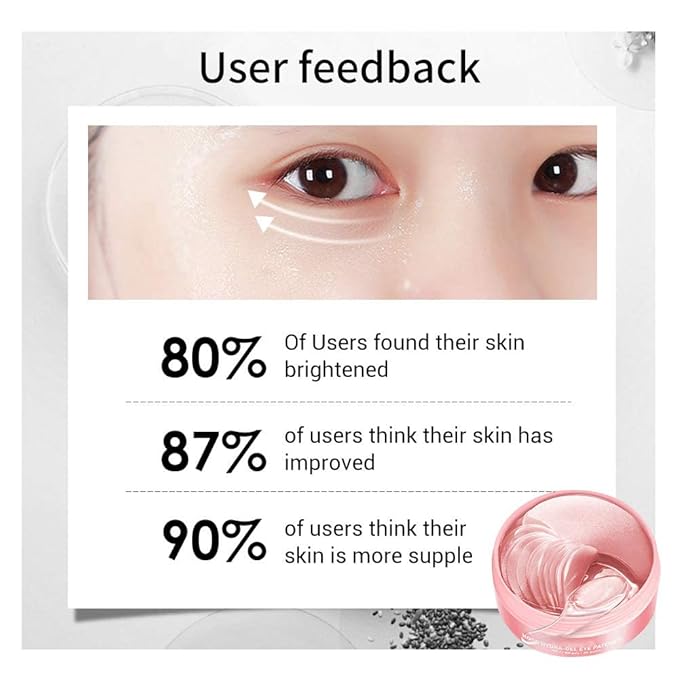 AKARY Eye Patches Rose Hydra-Gel Eye Mask Sheet Lady Skin Care Pad Remove Fine Lines Smooth Repair the Eyes Skin, Under Eye Gel for Moisturizing and Relieving, Firm the Look of the Eye Area