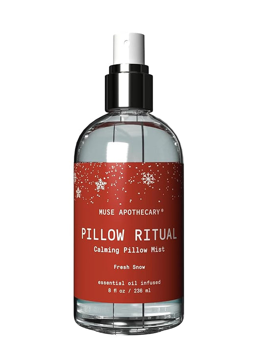 Muse Apothecary Pillow Ritual - Aromatic, Calming and Relaxing Pillow Mist, Linen and Fabric Spray - Infused with Natural Aromatherapy Essential Oils - 8 oz, Fresh Snow